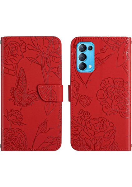 Oppo Için Kılıf Oppo 5 4g Pu Deri Flip Kapak ile Bilek Kayışı Darbeye (Yurt Dışından)