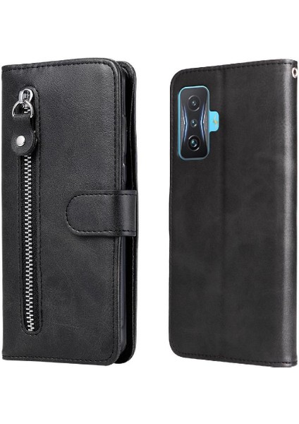 Xiaomi Poco F4 Gt Fermuar Deri Koruyucu Kapak Kart Yuvası (Yurt Dışından)
