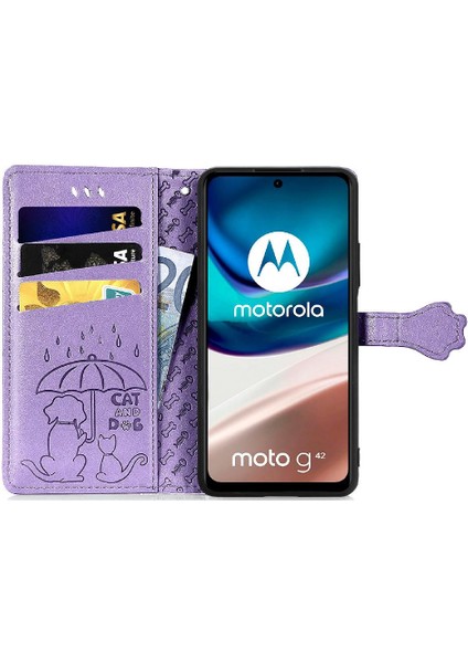 Moto G42 Kısa Kayış Darbeye Deri Kılıf Kapak Kapak Karikatür (Yurt Dışından) fırsatları