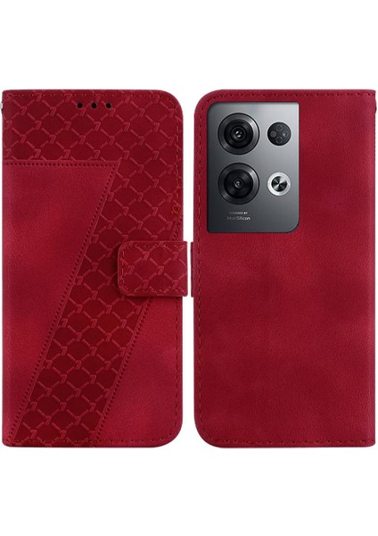 Telefon Kılıfı Için Oppo Oppo 8 Pro 5g Kart Yuvası Fonksiyonu Flip Folio Kapak Pu (Yurt Dışından)