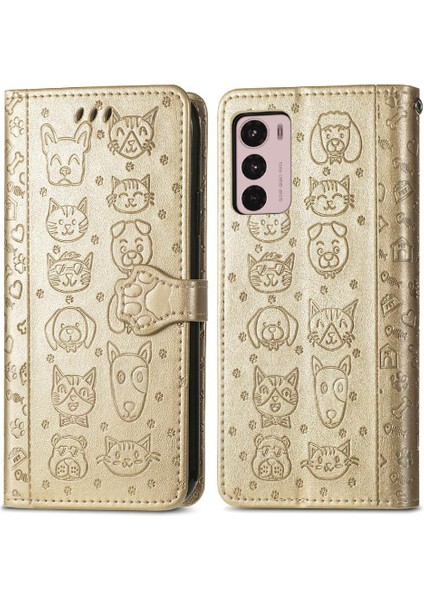 Moto G42 Kısa Kayış Darbeye Deri Kılıf Kapak Kapak Karikatür (Yurt Dışından) fiyatları