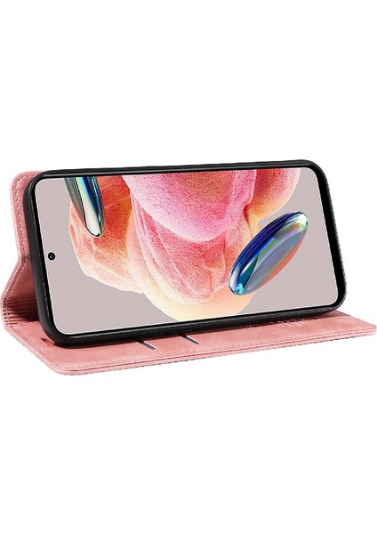 Xiaomi Redmi Için Not 12 4g Manyetik Pu Deri Folio Cüzdan (Yurt Dışından)