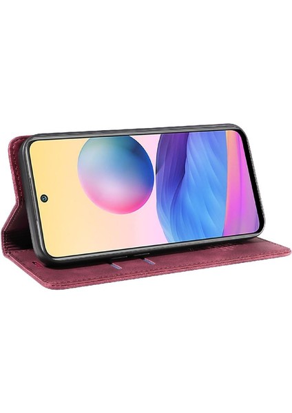 Xiaomi Poco M3 Pro 5g Için Kılıf Folio Cüzdan Koruyucu Manyetik Pu Deri (Yurt Dışından)