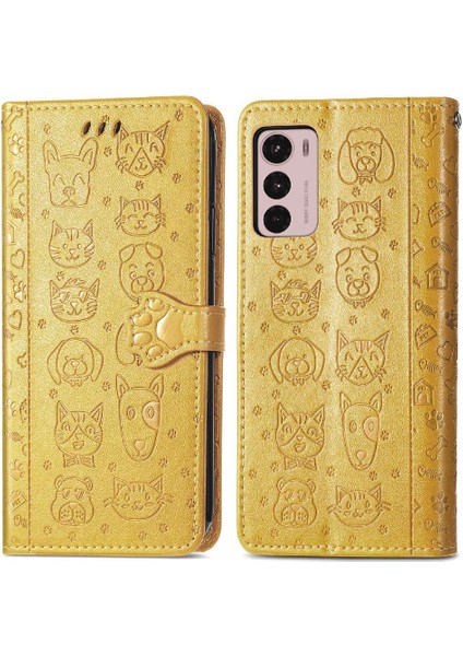 Moto G42 Kısa Kayış Darbeye Deri Kılıf Kapak Kapak Karikatür (Yurt Dışından) fiyatları