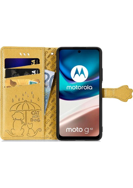 Moto G42 Kısa Kayış Darbeye Deri Kılıf Kapak Kapak Karikatür (Yurt Dışından) fırsatları