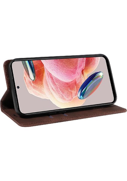 Xiaomi Redmi Için Not 12 4g Manyetik Pu Deri Folio Cüzdan (Yurt Dışından)