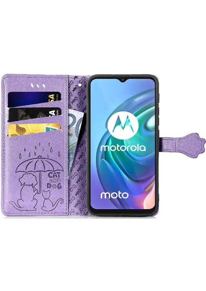 YH Mall Moto G30 Kısa Kayış Karikatür Hayvanlar Için Kılıf Kapak Çevirin Darbeye Vaka (Yurt Dışından)