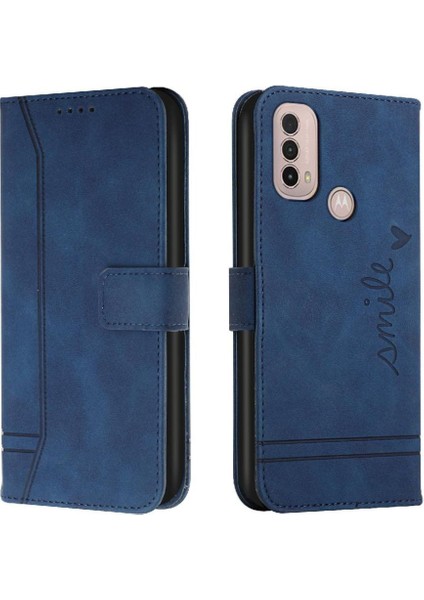 Motorola Moto E40 Kart Yuvaları Kapak Için Telefon Kılıfı El Kayışı Flip Folio Pu (Yurt Dışından)