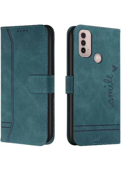 Motorola Moto E40 Kart Yuvaları Kapak Için Telefon Kılıfı El Kayışı Flip Folio Pu (Yurt Dışından)