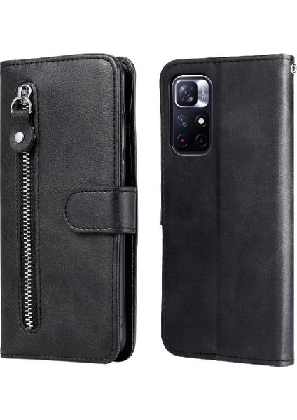 Xiaomi Poco M4 Pro 5g Fermuar Deri Koruyucu Kapak Kart Yuvası (Yurt Dışından)