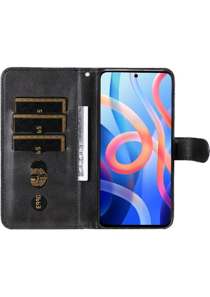Xiaomi Poco M4 Pro 5g Fermuar Deri Koruyucu Kapak Kart Yuvası (Yurt Dışından)