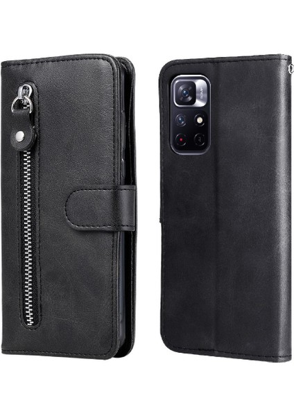 Xiaomi Poco M4 Pro 5g Fermuar Deri Koruyucu Kapak Kart Yuvası (Yurt Dışından)