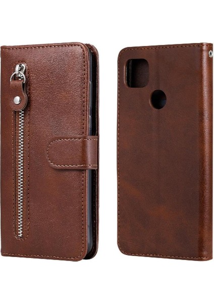 Xiaomi Redmi 9c Koruyucu Kapak Fermuar Deri Kart Yuvası Tutucular (Yurt Dışından)