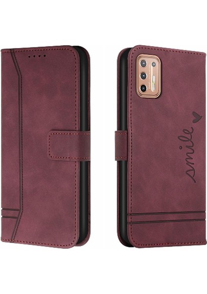 Motorola Moto G9 Artı Flip Folio Cüzdan Manyetik Kapatma Pu Için Telefon Kılıfı (Yurt Dışından) indirimleri