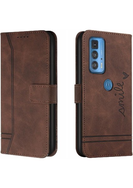 Motorola Moto Kenar 20 Pro Için Telefon Kılıfı El Kayışı Flip Folio Cüzdan Kart (Yurt Dışından)