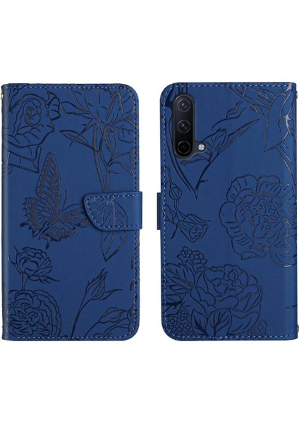 Oneplus Nord Ce 5g Için Kılıf ile Bilek Kayışı Çiçekler ve Kelebekler Durumda (Yurt Dışından)