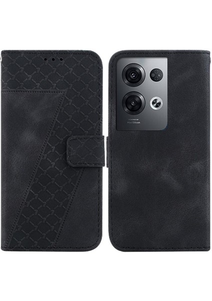 Telefon Kılıfı Için Oppo Oppo 8 Pro 5g Kart Yuvası Fonksiyonu Flip Folio Kapak Pu (Yurt Dışından)