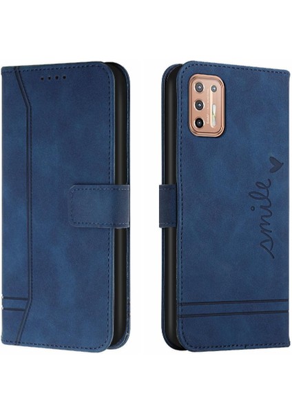 Motorola Moto G9 Artı Flip Folio Cüzdan Manyetik Kapatma Pu Için Telefon Kılıfı (Yurt Dışından)