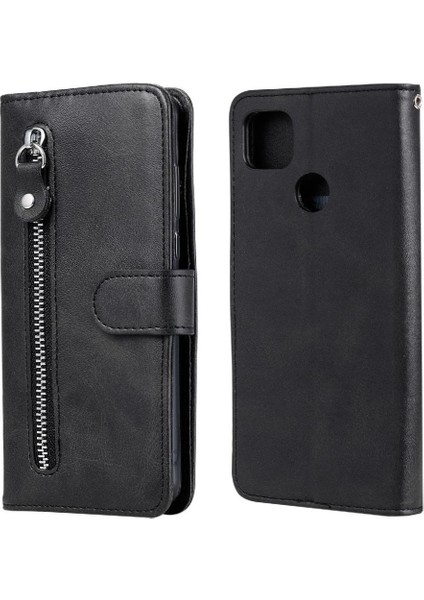 Xiaomi Redmi 9c Koruyucu Kapak Fermuar Deri Kart Yuvası Tutucular (Yurt Dışından)