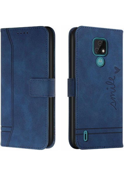 Motorola Moto E7 El Kayışı Flip Folio Cüzdan Pu Deri Için Telefon Kılıfı (Yurt Dışından) indirimleri