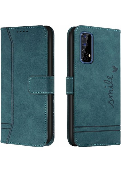 Realme 7 4g Manyetik Kapatma Flip Için Telefon Kılıfı Folio Cüzdan Kart Yuvaları (Yurt Dışından)