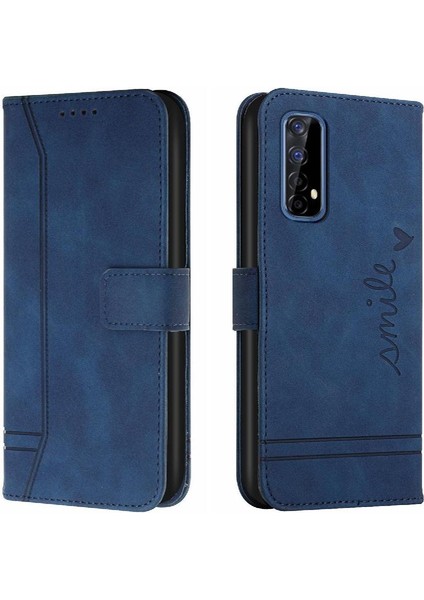 Realme 7 4g Manyetik Kapatma Flip Için Telefon Kılıfı Folio Cüzdan Kart Yuvaları (Yurt Dışından)
