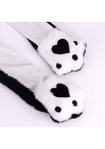 Penguen Şapka Kulakları Hareket Eden Işıklı Modlu Peluş Tavşan Şapka