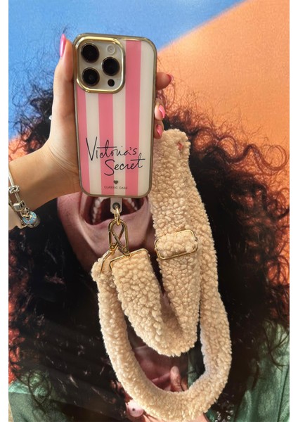 Tüm Kılıflara Uyumlu Teddy Peluş Bej Telefon Boyun Askısı fiyatları