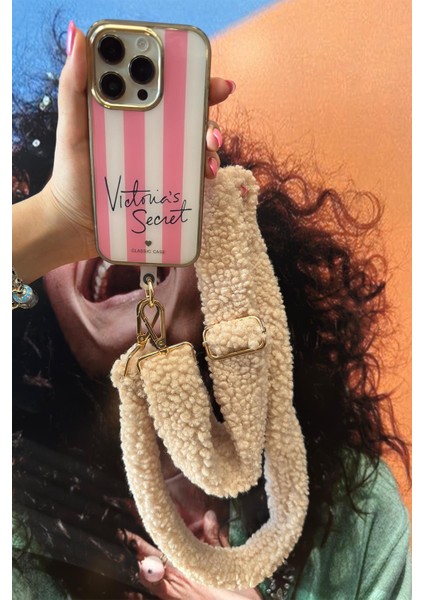 Tüm Kılıflara Uyumlu Teddy Peluş Bej Telefon Boyun Askısı indirimleri