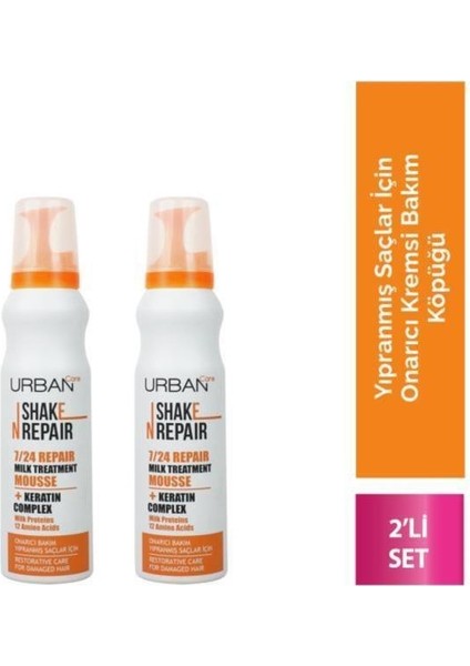 Urban Care Shake N Repair Onarıcı Saç Bakım Köpüğü 150 ml x 2'li Avantajlı Paket