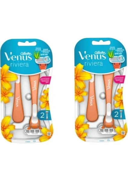 Gillette Venus Riviera Tıraş Makinesi 2'li X 2 Adet