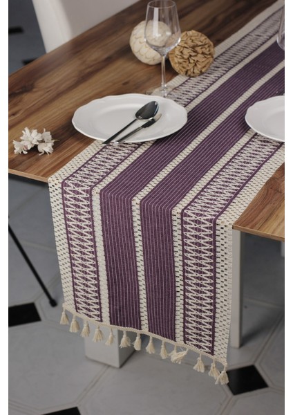 Pamuk Örme Püsküllü Dantel Runner Organik Pamuk Turkuaz Runner 35X145 cm Runner Sunum Örtüsü fırsatları