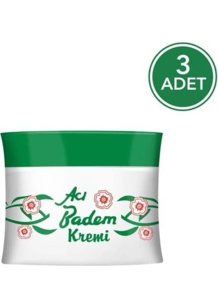 Acı Badem Kremi 30 ml Kavanoz 3 Adet