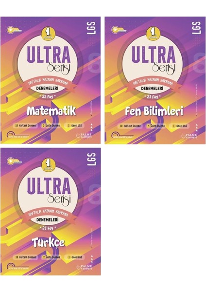 LGS 8. Sınıf Ultra Serisi 1. Dönem Matematik – Fen Bilimleri ve Türkçe Denemeleri