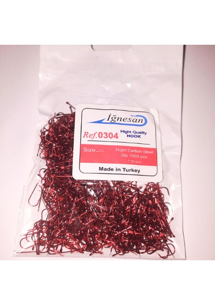 Çapari İğnesi, Kırmızı, 0304 Düz (1000 Adet)