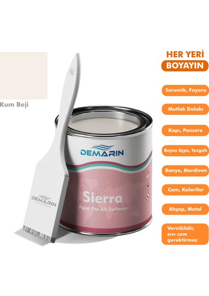 Her Şeyi Boyayabilen Demarin Sierra Tek Bileşen Fayans, Tezgah, Seramik, Mobilya, Zemin Boyası