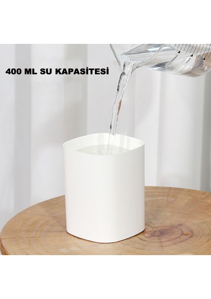 400 ml Ultrasonik Hava Nemlendirici Ortam Nemlendirici Işıklı Hava Nemlendirici Buharlı Nemlendirici Buhar Makinesi ve Aroma Difüzörü H2O Nemlendirici Oda Nemlendirici Hava Temizleyici