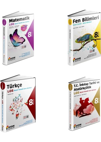 LGS 8. Sınıf Matematik - Fen Bilimleri – Türkçe - T.C. İnkılap Tarihi ve Atatürkçülük Soru Bankası