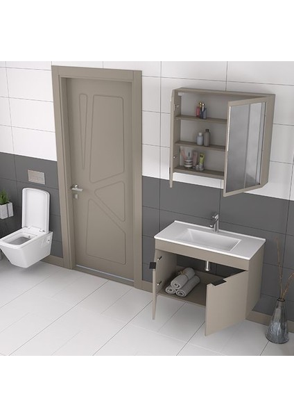 Loft 85 cm Latte Banyo Dolabı