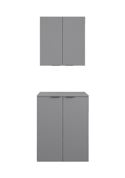 Arya ve Loft Uyumlu Çamaşır Makinesi Dolabı Renk Mat Gri