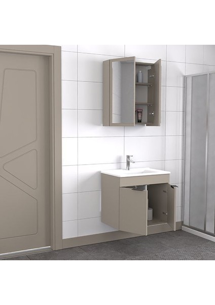Loft 65 cm Latte Banyo Dolabı