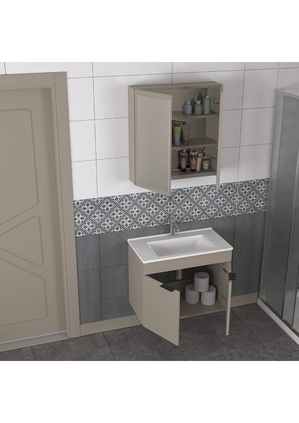 Loft 75 cm Latte Banyo Dolabı