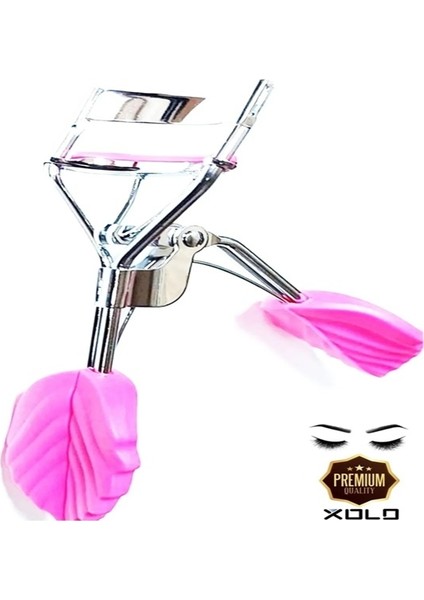 Lüks Yaprak Serisi Kirpik Kıvırıcı 3 Kat Daha Güçlü Full Lash Curler Kirpik Kıvırma Aleti Fuşya Xlkk53