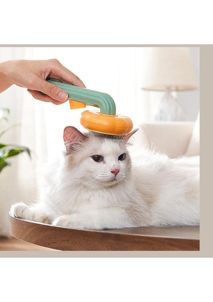 Oynar Başlıklı Otomatik Temizlenen Kedi Köpek Tarağı Kıl Fırçası Evcil Hayvan Kıl Fırçası Tarağı