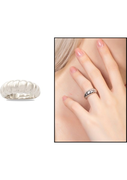Zarif Tasarım Silver Renk Free Size 925 Ayar Gümüş Kadın Yüzük fiyatları