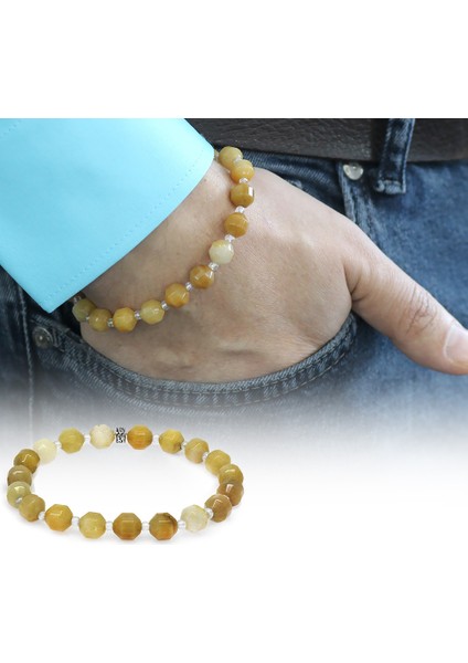 Faset Kesim Akik Doğaltaş Erkek Bileklik fiyatları