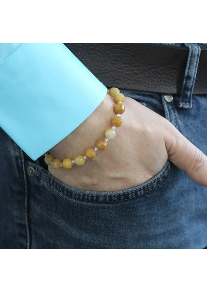 Faset Kesim Akik Doğaltaş Erkek Bileklik modelleri