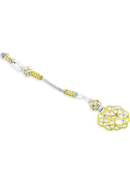 Sarı-Beyaz Renk Bakır Kaplama Kazaz Püskül