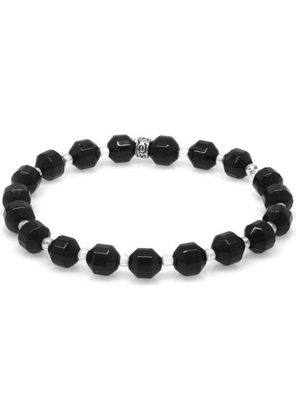 Faset Kesim Oniks Doğaltaş Erkek Bileklik