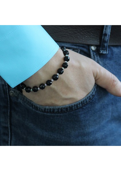 Faset Kesim Oniks Doğaltaş Erkek Bileklik modelleri